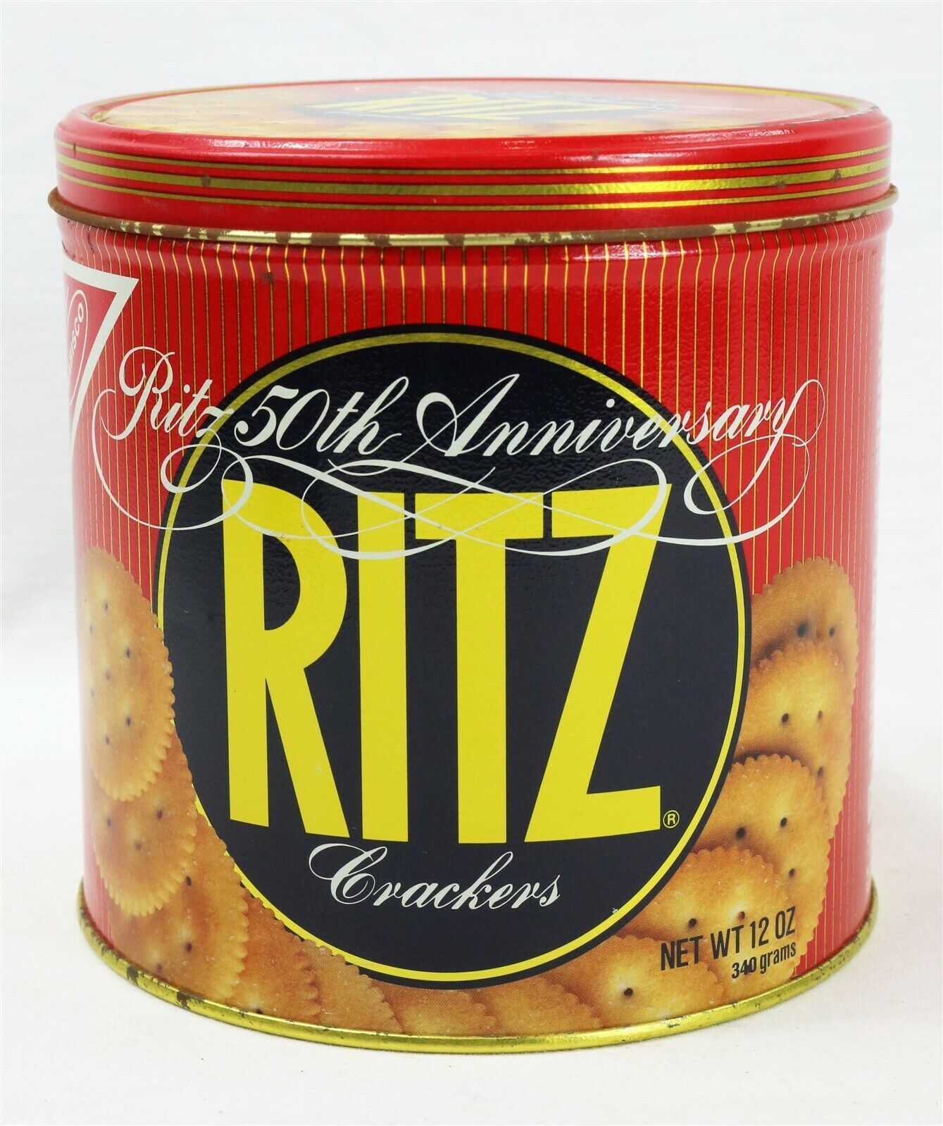 VINTAGE 1984 Ritz Crackers 50th Anniversary Empty Tin Cannister - $19.79