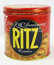 VINTAGE 1984 Ritz Crackers 50th Anniversary Empty Tin Cannister - £15.57 GBP