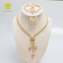 Free Shipping Latest Fashion Trendy Jewelry Set For Women Gold/Silver Plated Bea - £18.95 GBP