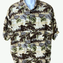 Natural Issue Men&#39;s Short Sleeve Button Down Woody Rayon Shirt XL - $9.75