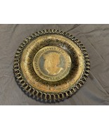 Vintage Egyptian Revival Cleopatra Brass Plate Wall Hanging – 9.5” - €14,66 EUR