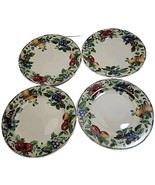 SET OF 4 ONEIDA SAKURA SONOMA DINNER PLATES FRUIT 10 7/8&quot; - $601.62 MXN