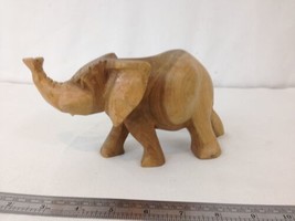 Handmade Vtg Figurine Sculpture Wood Carved Elephant - £7.91 GBP