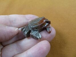 (Y-CRA-4) little red brown Crab SOAPSTONE stone figurine Pachygrapsus lo... - $8.99