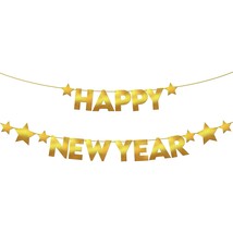 Happy New Year Banner, - 2 Sts | Happy New Year Sign For New Years Dec - £12.58 GBP