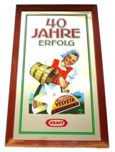 1970s Kraft Velveta       45 x 75 cms Wood-Framed German Advertising Mir... - $74.50