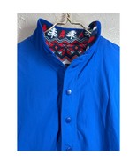 Chubbies Mens Blue Trees Bears Sherpa Reversible Jacket Quarter Zip Size... - $48.99 CAD