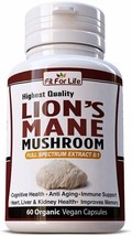 1000mg Lions Mane Mushroom Capsules 50% Polysaccarides Immune Support Li... - $12.90