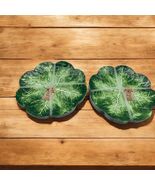 Set of 8 Primrose Vintage Green Cabbage Melamine Scalloped 11” Dinner Pl... - €63,69 EUR