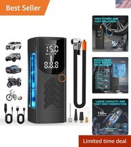 Tire Inflator Portable Air Compressor,150PSI Portable Tire Inflator for ... - $38.24
