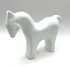 Vintage Matte White Ceramic DALA Horse Swedish Horse Figurine - £19.97 GBP
