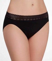 Bali Women&#39;s Comfort Revolution Seamless Lace Hi Cut Panty 303J BLack si... - £11.63 GBP