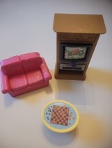 Fisher Price My Loving Family TV Television VCR Cabinet Dollhouse Furniture - $12.82