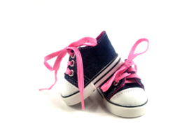 Our Generation by BATTAT 18 Inch Doll Shoes Blue Flowers &amp; Pink Laces - £3.55 GBP