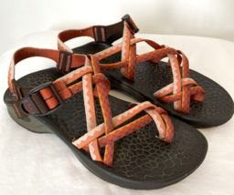 Chaco Women&#39;s Z Cloud X2 Sandals Orange Sunrise Pattern Size 7 - £26.53 GBP