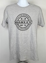 Oakley Tested Durable Quality Proven T Shirt Mens Medium Regular Fit Gray - $19.99