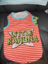 Wag-a-tude&quot;Little Kahuna&quot;  Sleeveless Shirt  Size XL 24in-27in NEW - £14.30 GBP