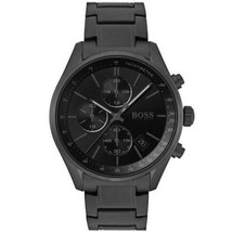 Hugo Boss HB1513676 Grand Prix Mens Black Dial Stainless Chrono Watch + ... - $131.49