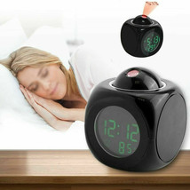 Projection Digital Voice LCD snooze Alarm Clock Color Display LED Temperature - £23.47 GBP