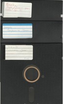 Lot of 3 Used 5.25&quot; floppy disks ~ SOLD AS BLANKS(Geos Software) used in... - $14.84