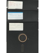 Lot of 3 Used 5.25&quot; floppy disks ~ SOLD AS BLANKS(Geos Software) used in... - $14.84