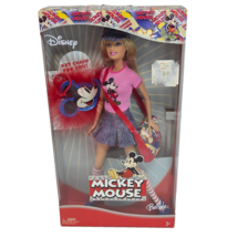 DISNEY MICKEY MOUSE BARBIE DOLL W/ KEYCHAIN MATTEL 2004 NEW IN BOX # H6468 - $350.14 MXN