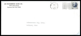 1965 US Cover - Air Engineering Sales Co, Syracuse, New York to Holland, Ohio W1 - $2.96