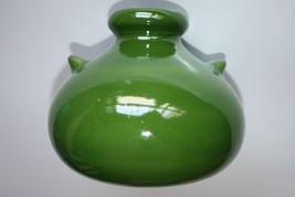 Vintage Green Ceramic Vessel with a Glossy Glaze Home Decor - £29.14 GBP