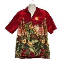 Vintage Winnie Fashions Men’s 2XL Hula Girls Aloha Hawaiian Shirt Button Up - £17.80 GBP