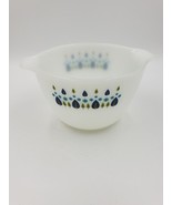 Fire King Stetson Milk Glass Alpine Swiss Chalet Blue Green Bowl Number 8 - $346.11 MXN
