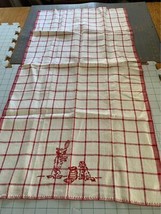 Dog hand embroidered Red towel - $15.60 CAD