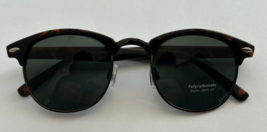 Black Demi Soho Style Half Frame Sunglasses Retro Vintage Malcom X - £7.47 GBP