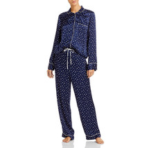 RAILS Womens Satin 2 Piece Pajama Set Midnight Blue Stars Size Small $288 - NWT - £70.06 GBP