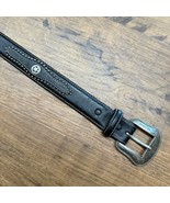 Nocona Western Boys Youth Belt Black Leather Silver Medallion N4429001-24 - $371.08 MXN
