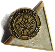 Hospital Volunteer 2500 Hours 1/10 10K Gold Filled Pin Brooch Vintage - £36.22 GBP