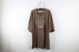 Vtg 90s Bugle Boy Mens 2XL Faded Spell Out Baggy Fit Short Sleeve T-Shirt Brown - £31.27 GBP