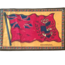 Flag of Canada Cigar Box Felt Antique Early 1900s Premium Fabric Liner L... - $14.87