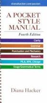 A Pocket-Style Manual by Diana T. Hacker  Fourth Edition Grammar Punctuation MLA - £5.80 GBP