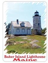 Baker Island Lighthouse Sticker Decal R7258 - $2.70+