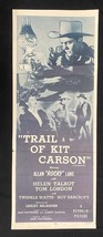 Trail OF Kit Carson Original Insert Movie Poster 1954 Rocky Lane - £61.88 GBP