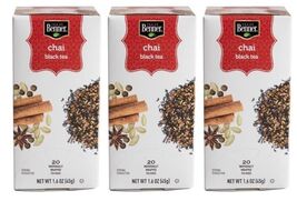 Benner Tea Co Black Chai Tea Bags | 1.6 oz, (4.8 oz, 3-pack) | 60 bags 9/26 - $19.99