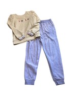Janie And Jack Girls Voila Sweatshirt &amp; Jogger Pajama Set Size 10 Cotton... - $38.40