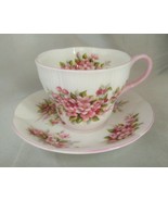Vintage ROYAL ALBERT Bone China APPLE BLOSSOM Pink Floral Tea Cup &amp; Sauc... - $27.34