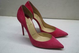 Christian Louboutin Iriza 100mm Pink Suede Learher d&#39;Orsay Pumps Size 37 / 7 US - £240.35 GBP