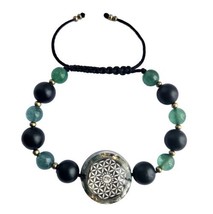 Orgone Bracelet  Eye Of Horus Wealth Psychic Abilities Protection Luck Jade Onyx - £29.94 GBP