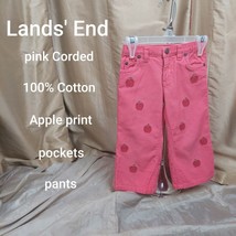 Lands&#39; End Pink Corded Print Pocket Pants Size 2T - £3.91 GBP