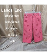 Lands&#39; End Pink Corded Print Pocket Pants Size 2T - £3.93 GBP