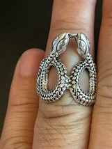 Two Snake Woman Wrap Finger Ring Size 6 - £7.76 GBP