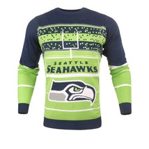 Seattle Seahawks NFL Stadium LED Light-Up Ugly Sweater Forever Collectib... - $64.34