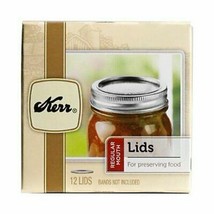 Kerr Ball 24 Regular Mouth Canning Mason Jar Lids 2 Boxes No Bands BPA F... - $19.60